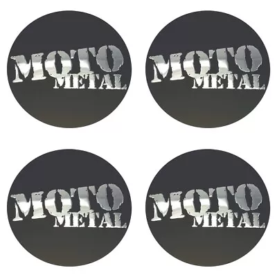 4 PACK NEW Moto Metal 3-1/8  Matte Black Wheel Center Cap Emblem Logos BP-WPR-35 • $23.99