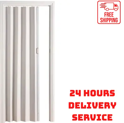 White Oak Effect Bi Folding Door PVC Panel Magnetic Sliding Accordion Concertina • £43.99