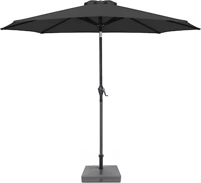 9FT Patio Umbrella Outdoor Market Table Umbrella With Push Button Tilt Crank • $39.47