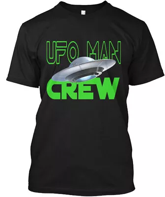 Ufo Man Crew Silver Saucer T-Shirt Made In The USA Size S To 5XL • $21.59