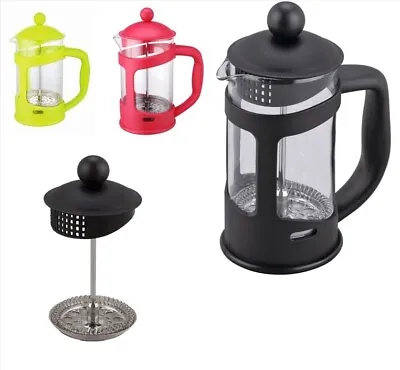 Coffee Plunger 3 Cup 6 Cup Cafetiere Black Coffee Maker French Press Glass       • £9.99