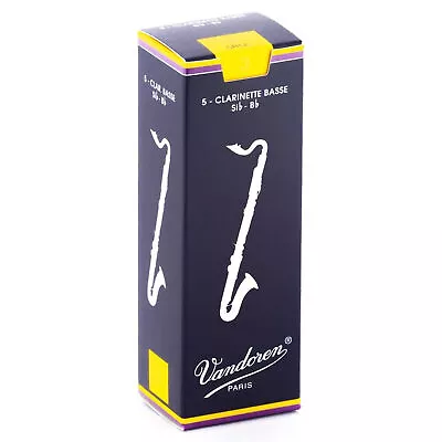 Vandoren Bass Clarinet Traditional Reeds Strength 2.5 Box Of 5 • $33.99