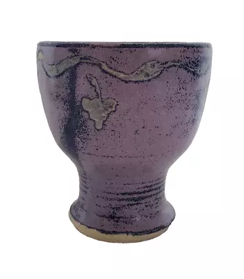 Art Pottery Vase Goblet Cup Purple Glazed Collectible Decorative 5  • $17.99