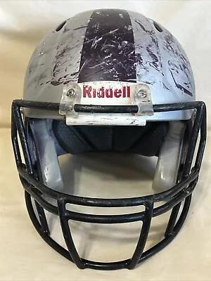 Riddell Revolution Attack Football Helmet - Youth Medium - Silver W/Blk Facemask • $49.99