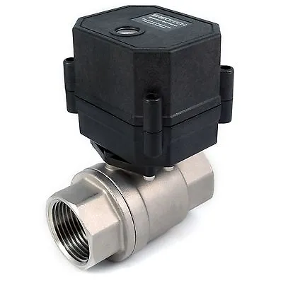 1  Motorized Ball Valve N/O 110/115/120/220/240 VAC  N/O Normally Open Stainless • $77.50