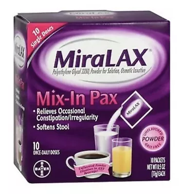 Miralax Powder Packets 10pk New Stock Free Ship USA • $28.95