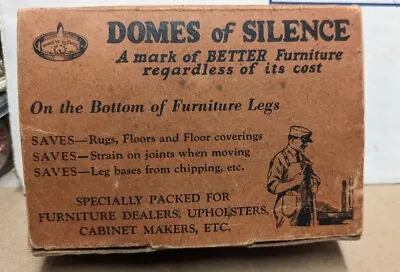 Vintage Domes Of Silence For The Bottom Of Furniture Legs 100 Sets Empty Box • $7.37