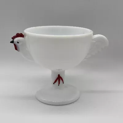 Vintage Westmoreland Milk Glass Hen Chicken Egg Cup Farmhouse • $12