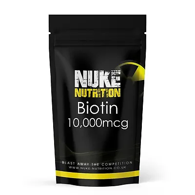 Biotin Tablets 10000mcg Healthy Hair Growth Skin Nail Maximum Strength  X 60 • £2.49