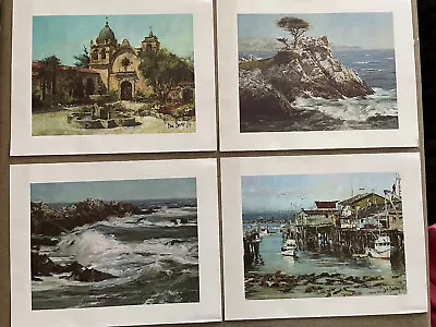 4 Sketches: Monterey Peninsula For Framing 1969 Don Davey Original Folder Signed • $24.99