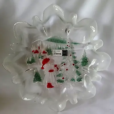 Mikasa Holiday Landscape Christmas Serving Platter Bowl 13.5  • $18.99