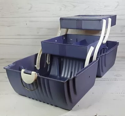 Vintage 90' Sassaby #103 Makeup Vanity Crafts Purple Storage Case • $17.97