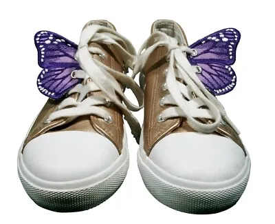 Purple Butterfly Shoe Wings Monarch Butterfly Shoe Clips Accessories Boot Clip • $16.59
