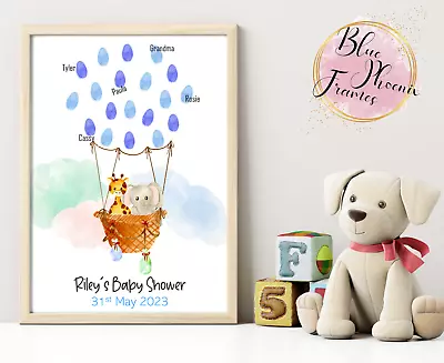 £6.94 • Buy BABY SHOWER - Fingerprint - Keepsake Guest Book - INK INCLUDED - Personalised