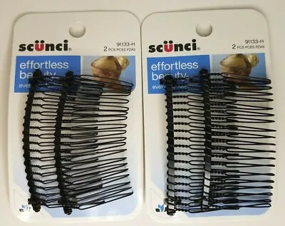 Scünci Metal Wire Side Combs 2 Pk Lot Of 2 4 Total Combs  91133-H • $9.99