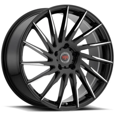 $178.99 • Buy Racing R15 18x8 5x112 +40mm Black/Machined Wheel Rim 18  Inch