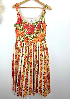 ISAAC MIZRAHI Target S Floral Sleeveless Square Neck Pleated Dress Sleeveless • $18.98