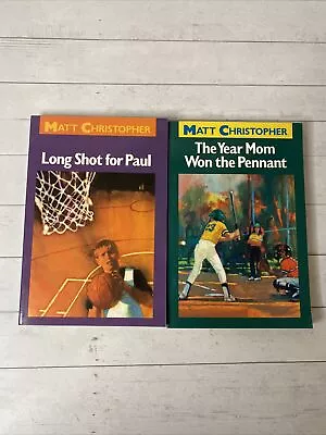 Matt Christopher Vintage Paperback Sports Books 2 Basketball Baseball 80’s 90’s • $10.99