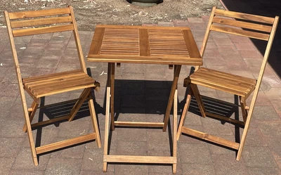 $40 • Buy Chairs Table Bistro / Picnic 3 Piece Folding Outdoor Furniture Setting