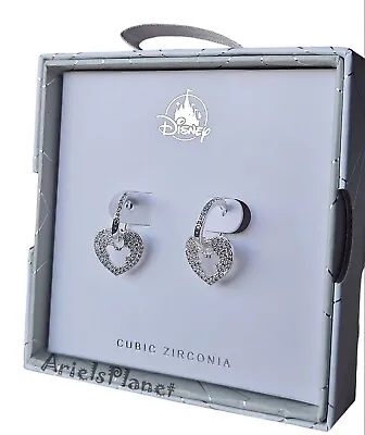 2023 Disney Parks Mickey Mouse Ears Cubic Zirconia & Rhinestones Hoop Earrings • $42.99