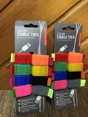 2 Pack Kikkerland Multi Color Cable Ties 8pc In Each New • $9.95