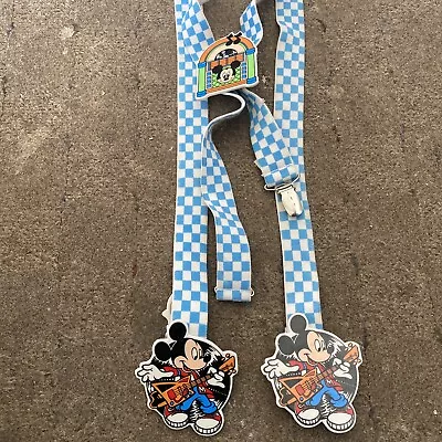 Vintage Avon Be-Boppin' Mickey Mouse Suspenders Disney Kids 1990 • $14