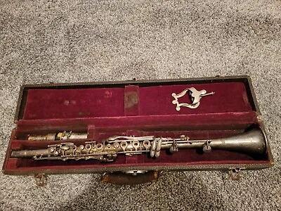 Vintage American Standard Silver Plate Clarinet With Hard Case-Cleveland Ohio • $60