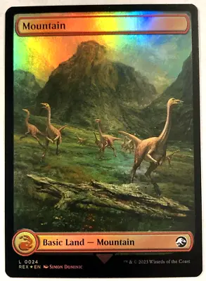 MTG Mountain *FOIL* Universes Beyond: Jurassic World Collection 24 NM • $13.99