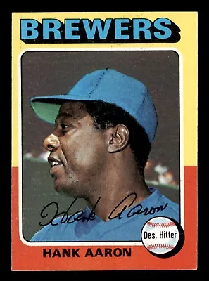1975 Topps Baseball #660 Hank Aaron EX • $40
