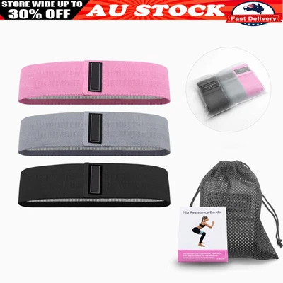 $14.99 • Buy 3pcs/set Resistance Booty Bands Workout Exercise Hip Circle Loop Bands Guide+Bag