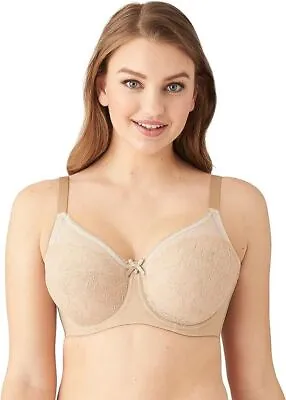 NWT WACOAL 855186 Retro Lace Underwire Full Figure Bra $68 Toast Choose Size • $34.99