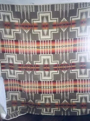 Pendleton Beaver State Chief Joseph Aztec Southwest Wool Throw Blanket 70” X 65” • $225