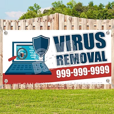 Vinyl Banner Virus Removal Computers Promotion Business Outdoor • $147.47