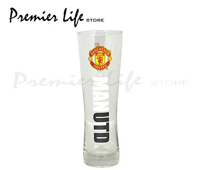 Manchester United Slim Pint Glass Gifts For Dad Men Boys • £13.50