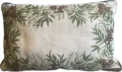 Cabin Lodge PINE CONE Holiday Rustic Rectangle Throw Pillow 19” X 13” • $19.95