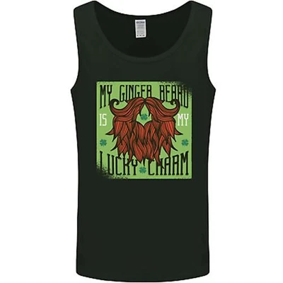 $14.79 • Buy St Patricks Day Ginger Beard Lucky Charm Mens Vest Tank Top