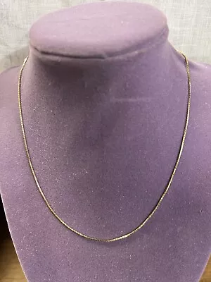 14Kt 2.2 Grams 16 Inch Box Chain Necklace • $70