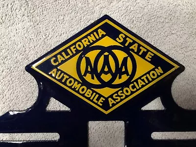 AAA California State Porcelain License Plate Topper  • $120