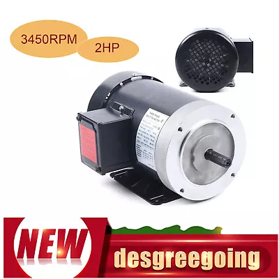 2 HP 3 Phase Electric Motor 3450 RPM 56C Frame TEFC 208-230/460 Volt SHDC 5/8  • $188.10