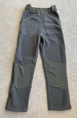 United Sz S Mens Fleece Insulated Zip Outseam Base Layer Pants Gray Made In USA • $24.99