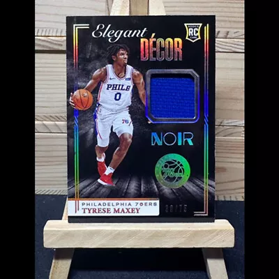 */75 Elegant Decor* Panini NOIR Tyrese Maxey Rookie Card RC Silver Patch Jersey • $99