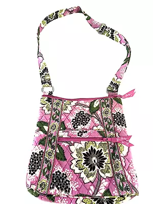 Retired  Vera Bradley Priscilla  Pink On The Go Crossbody  Hipster Bag 11  X 11  • $24.50