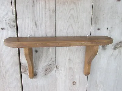 Vtg Solid Wood Wall Shelf Distressed Cabin Rustic Country 15  • $11.50