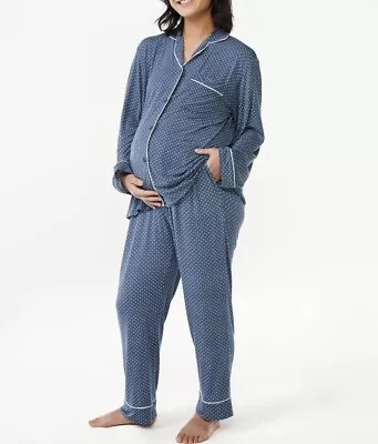 NWT Maternity Pajama Set Size 2XL 2 Pc Blue Confortable Pregnancy Loungewear NWT • $19.99