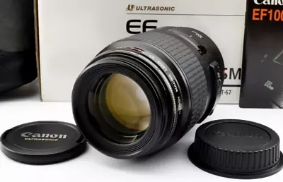 Canon EF 100mm F/2.8 Macro USM Telephoto Lens W/ Box [N Mint] From JAPAN 2091095 • $543.31