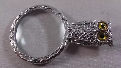 Very Nice Solid Silver Owl Magnifying Glass  Pendant • £35