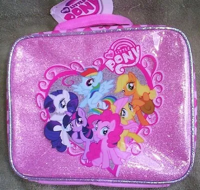 My Little PONY Lunch Box NeW Girl's Pink Sparkly Insulated Lunchbox Bag NWT • $19.99