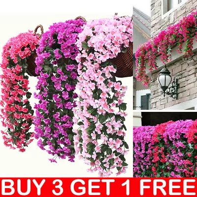 Artificial Fake Hanging Rose Flowers Vine Plant Home Garden In/Outdoor Decor # • £2.99