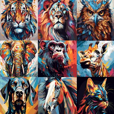 DIY Paint By Number Kit Digital Oil Painting Acrylic Art Supplies Home Animals • £4.31