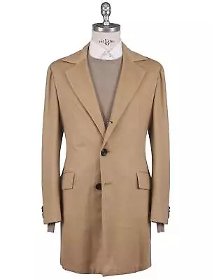 Kiton Brown Cashmere Vicuna Peru Overcoat TC409 Man • $6753